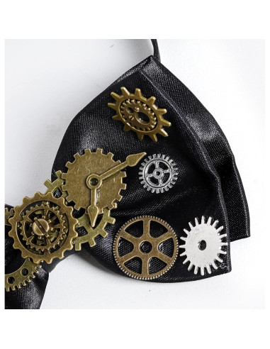 Pajarita Retro Steampunk Fumwase para Hombres Góticos 12x6cm