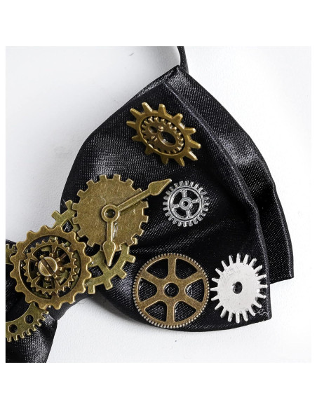 Pajarita Retro Steampunk Fumwase para Hombres Góticos 12x6cm