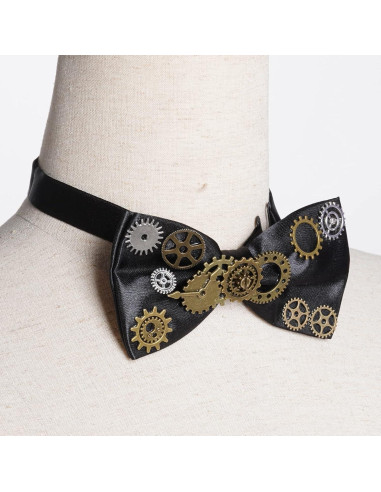 Pajarita Retro Steampunk Fumwase para Hombres Góticos 12x6cm