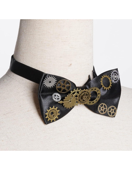 Pajarita Retro Steampunk Fumwase para Hombres Góticos 12x6cm