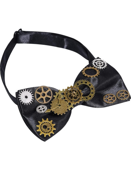 Pajarita Retro Steampunk Fumwase para Hombres Góticos 12x6cm