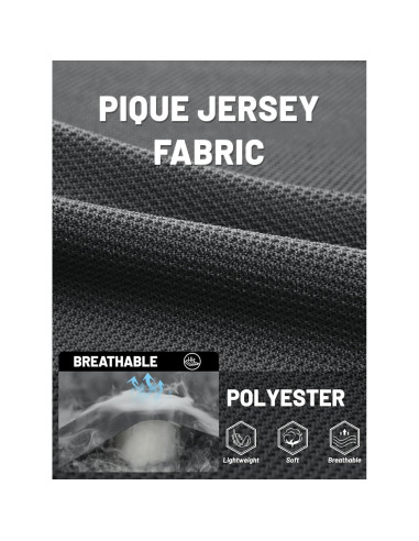 Camisa Polo de Manga Corta TACVASEN para Hombre Secado Rápido