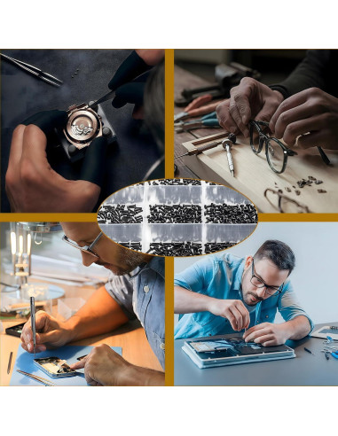 1500 Tornillos Micro M1/M1.2/M1.4/M1.6/M1.7 Acero Carbono