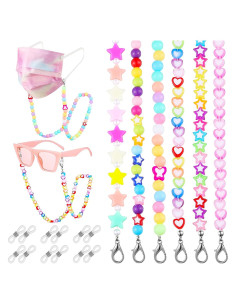 Correa de Gafas MTLEE 6 Piezas con Perlas Acrílicas 60 cm