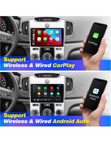 Estéreo de Coche KIA Forte 2009-2012 Android 12 9" Bluetooth