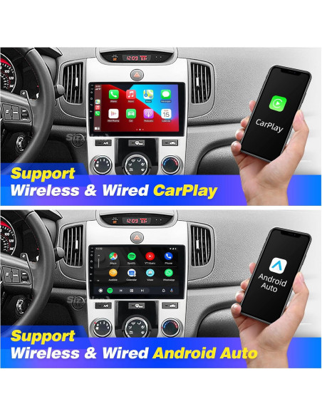 Estéreo de Coche KIA Forte 2009-2012 Android 12 9" Bluetooth