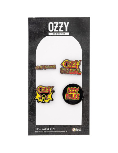 Pinzas de Solapa Desert Cactus Ozzy Osbourne - 4 Pines de Metal