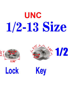 Tuercas de bloqueo antirrobo VOSANTU 1/2-13 Acero Inoxidable 2