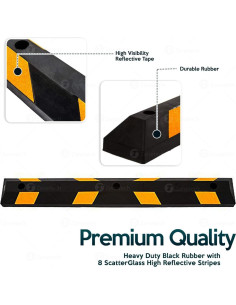 Tope de Goma para Estacionamiento Zone Tech 182.88 cm Resistente 2