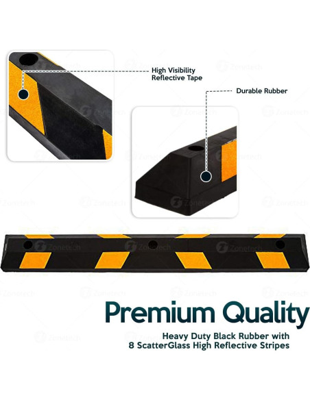 Tope de Goma para Estacionamiento Zone Tech 182.88 cm Resistente