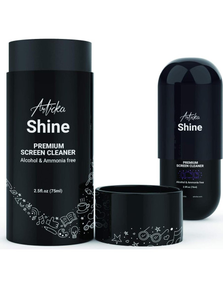 Limpiador de Pantallas Articka Shine 70.87ml + 2 Paños Microfibra