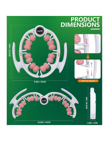 Rodillo de Masaje para Celulitis Uoxfill 360 Rosa