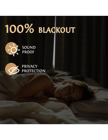 Cortinas de Oscurecimiento Total KGORGE 52x84 Lino Cuadros