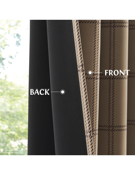 Cortinas de Oscurecimiento Total KGORGE 52x84 Lino Cuadros