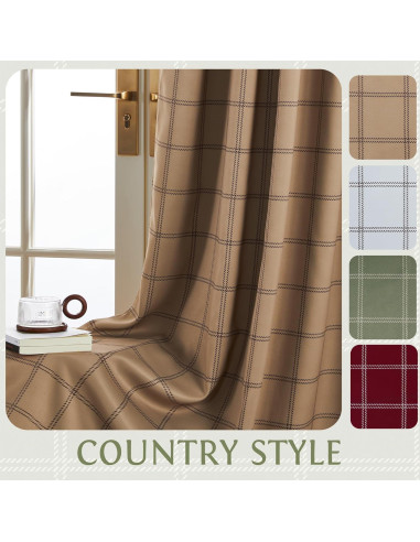 Cortinas de Oscurecimiento Total KGORGE 52x84 Lino Cuadros