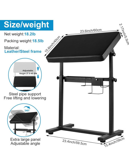 Soporte para brazo de tatuaje PULNDA ajustable con estante