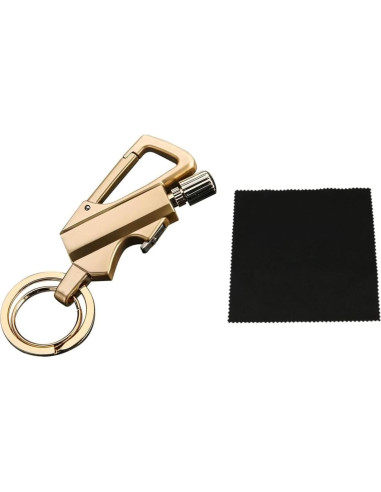Encendedor de Llaveros Genérico Oro 3 en 1 Portátil y Reutilizable