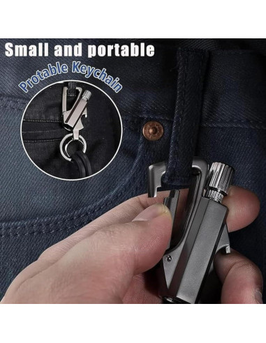 Encendedor de Llaveros Genérico Oro 3 en 1 Portátil y Reutilizable