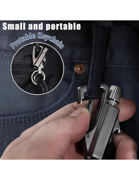 Encendedor de Llaveros Genérico Oro 3 en 1 Portátil y Reutilizable