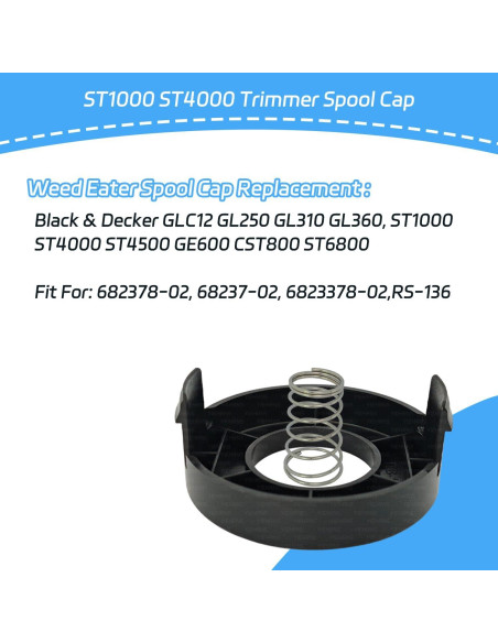 Tapa de Carrete de Desmalezadora Black Decker 682378-02 - 2 Piezas