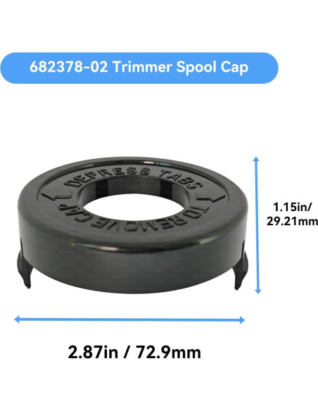Tapa de Carrete de Desmalezadora Black Decker 682378-02 - 2 Piezas