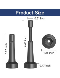 Tope de puerta ajustable Brieieziy negro mate 7.8-11.3cm 2