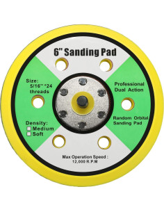 Pad de Respaldo de Lijadora Asabocai 6" Gancho y Bucle 2