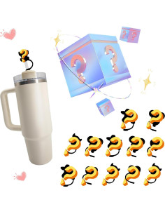 12 Tapas de Silicona para Popote LUBNYSO 10mm Reutilizables 2