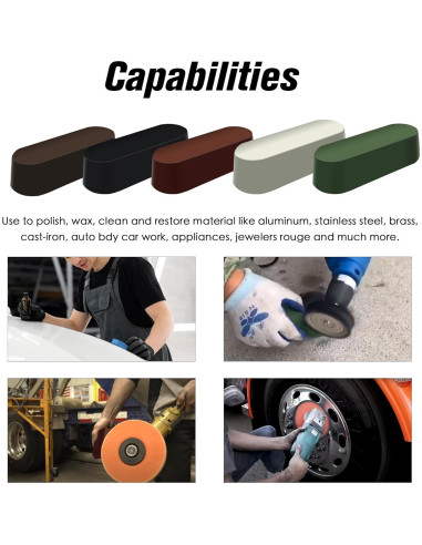 Kit de Pulido de Aluminio 9 Piezas Konvixon 20.32 cm