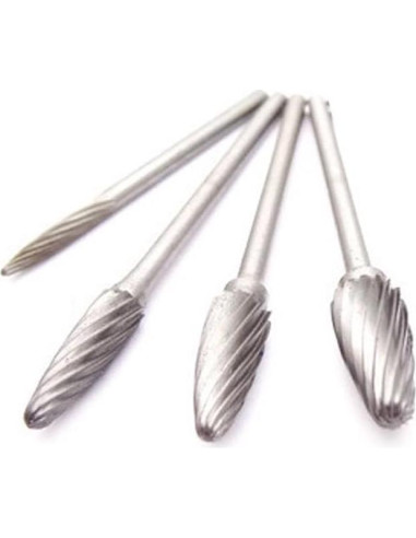 Juego de Fresas de Corte de Carburo Luo ke 4 Pcs 2.35 mm