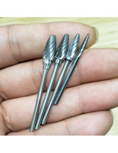 Juego de Fresas de Corte de Carburo Luo ke 4 Pcs 2.35 mm