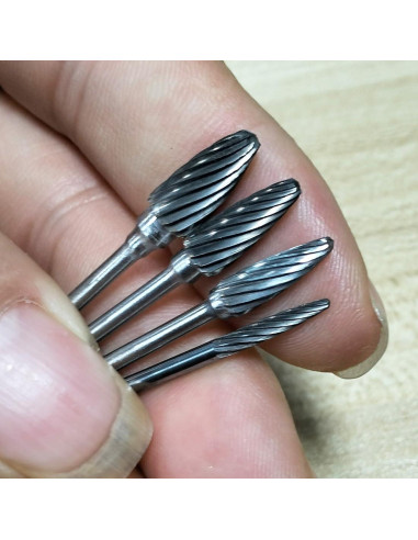 Juego de Fresas de Corte de Carburo Luo ke 4 Pcs 2.35 mm