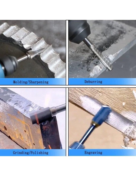 Juego de Fresas de Corte de Carburo Luo ke 4 Pcs 2.35 mm