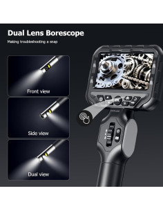 Endoscopio Articulado Doble Lente NIDAGE 1.62m HD Impermeable 2