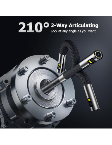 Endoscopio Articulado Doble Lente NIDAGE 1.62m HD Impermeable