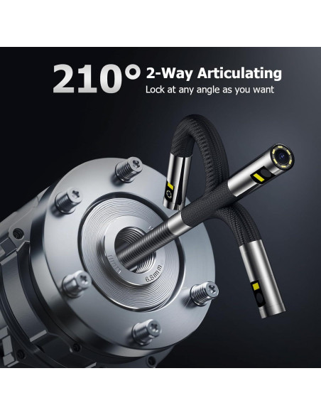 Endoscopio Articulado Doble Lente NIDAGE 1.62m HD Impermeable