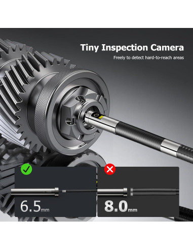 Endoscopio Articulado Doble Lente NIDAGE 1.62m HD Impermeable