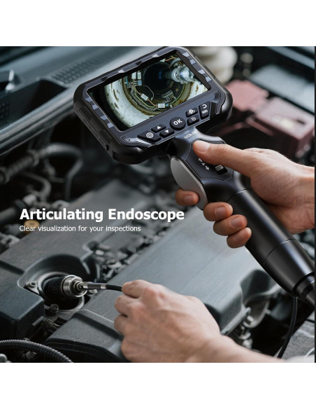 Endoscopio Articulado Doble Lente NIDAGE 1.62m HD Impermeable