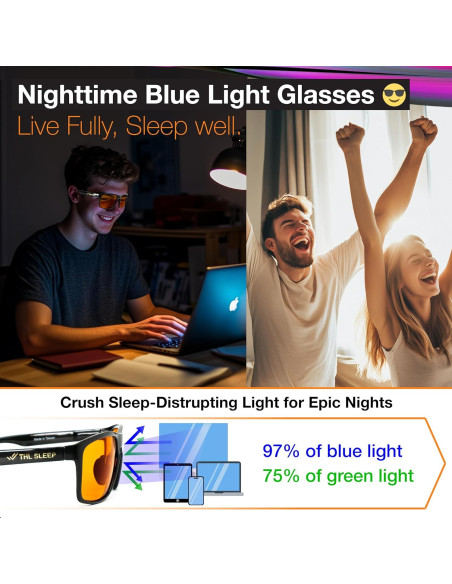 Gafas de bloqueo de luz azul EliteX Carbon naranja unisex