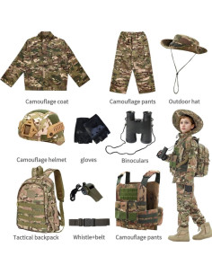 Disfraz Táctico Militar para Niños - Camuflaje Cp - 4-5 Años 2