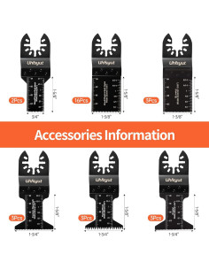 Juego de 32 Hojas de Sierra Oscilante Uhfsyut - Acero Alto Carbono 2