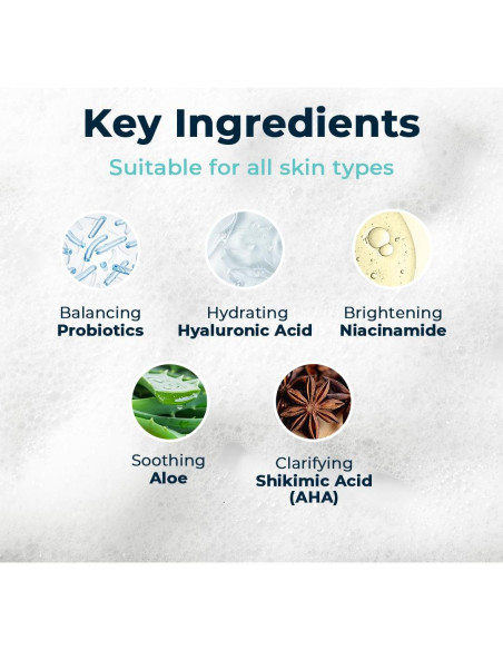 Limpiador Facial Espumoso VitaMedica 118ml Probiotico Hidratante