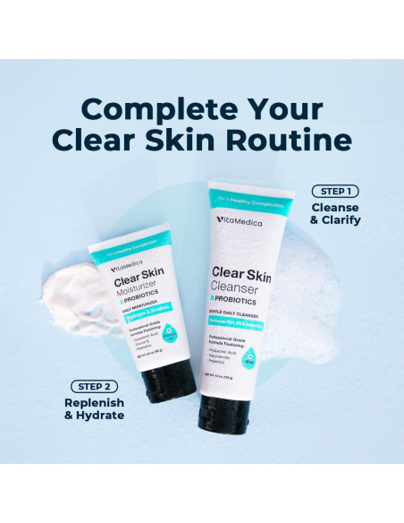 Limpiador Facial Espumoso VitaMedica 118ml Probiotico Hidratante