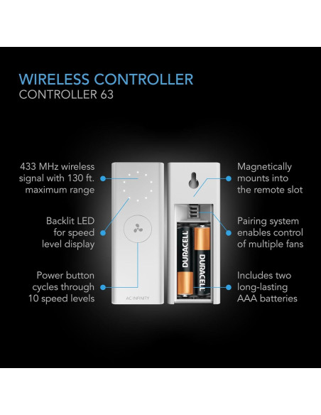 Ventilador de Chimenea AC Infinity AIRBLAZE S10 10 Velocidades