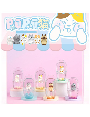 Caja Sorpresa de Gato Choco Teddy - Soporte para Teléfono Mini