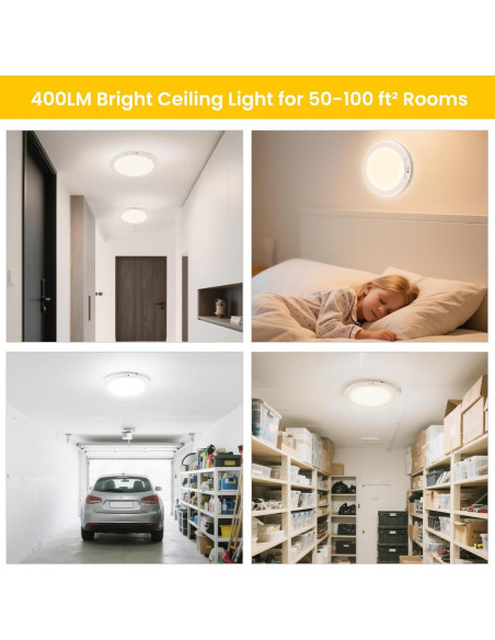 Luz de Techo Recargable QQLXST 2 Paquetes con Control Remoto