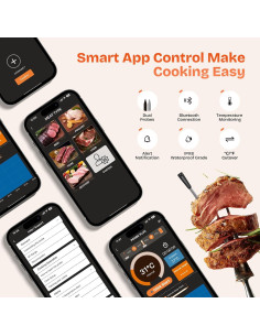 Termómetro de Carne Inalámbrico Joeuao FM2207 con 2 Sensores 2