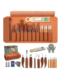 Kit de Tallado en Madera COZYGIFT 29 Piezas con Estuche