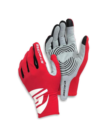 Guantes de Carreras STRASSE Rojo S - Ajuste Elástico y Ventilado