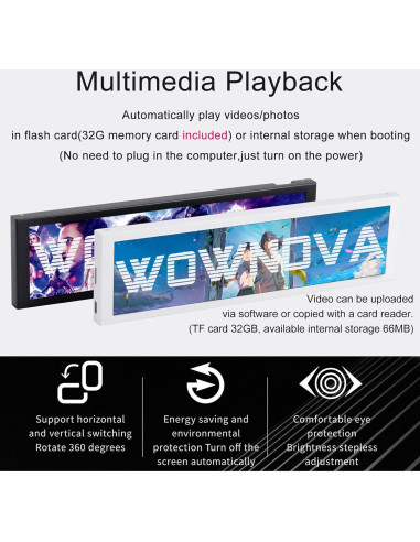 Monitor de Temperatura WOWNOVA 8.8" USB-C Pantalla Secundaria